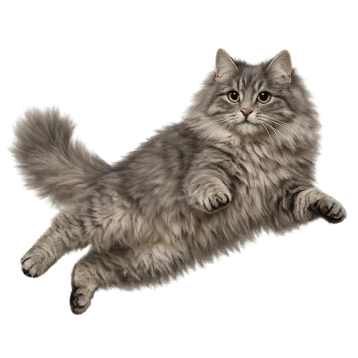 Jumping cat illustration
